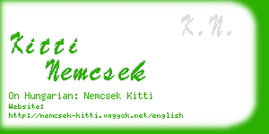 kitti nemcsek business card